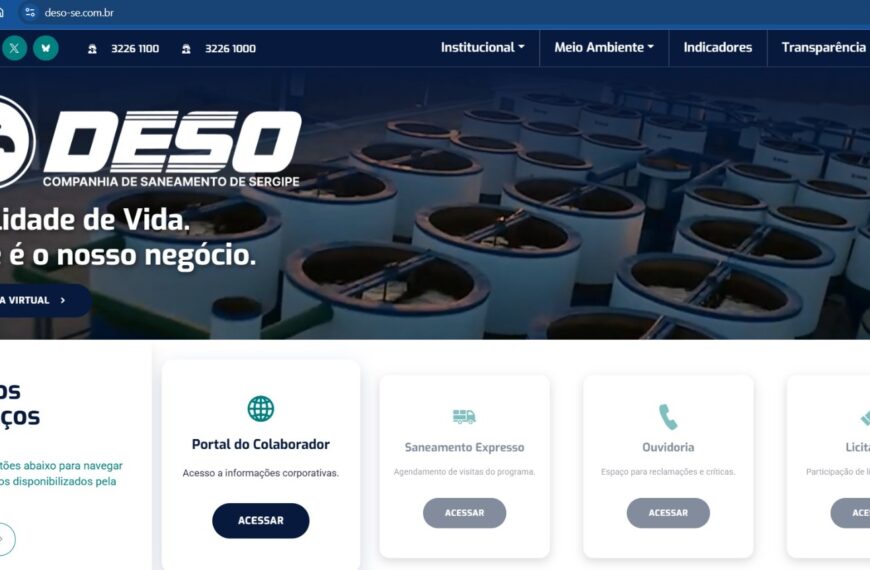Deso lança novo site com foco no cidadão e modernização dos serviços